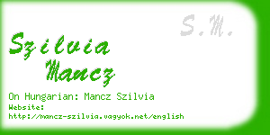 szilvia mancz business card